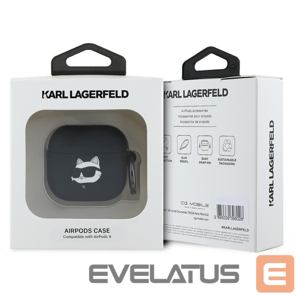 Другие товары Karl Lagerfeld Karl Lagerfeld Silicone Choupette Head 3D Case for AirPods 4 - Black