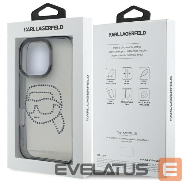 Другие товары Karl Lagerfeld Karl Lagerfeld KLHCP16XHKHDCELK iPhone 16 Pro Max 6.9" black/black hardcase IML Rhinestones Karl Head