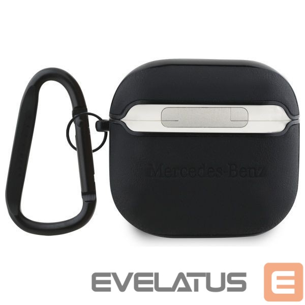 Другие товары Mercedes-Benz Mercedes MEA4CSLBK AirPods 4 cover black/black Leather Metal Logo