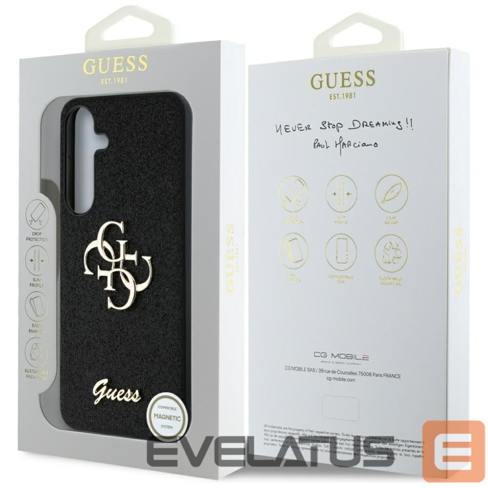 Другие товары Guess Guess Fixed Glitter Big 4G Metal Logo case for Samsung Galaxy S25 black