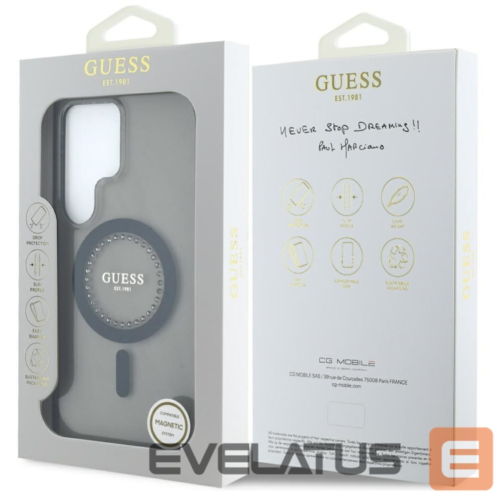 Другие товары Guess Guess Rhinestones Printed Classic Logo MagSafe Samsung Galaxy S25 Ultra case black