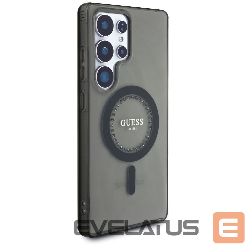 Другие товары Guess Guess Rhinestones Printed Classic Logo MagSafe Samsung Galaxy S25 Ultra case black