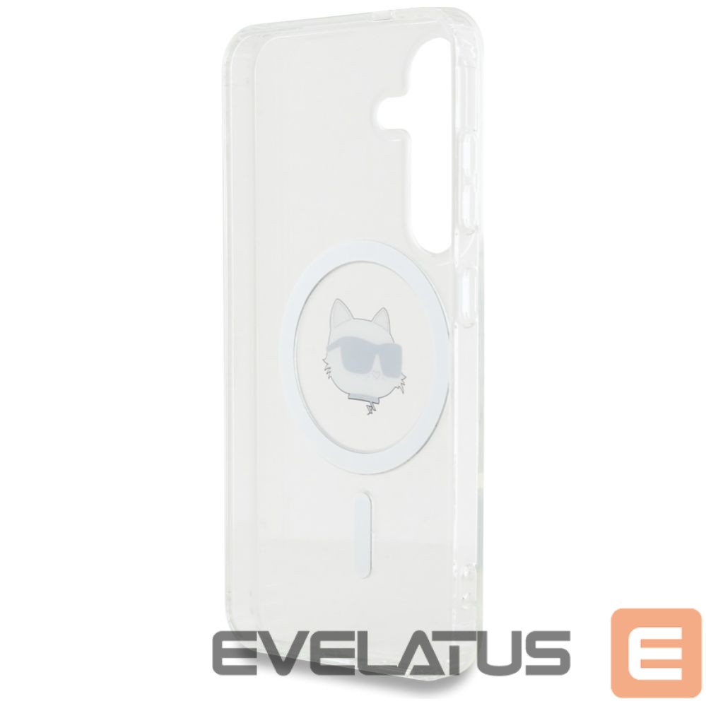 Другие товары Karl Lagerfeld Case Karl Lagerfeld Button Choupette Head Printed Logo MagSafe Samsung Galaxy S25 Plus white