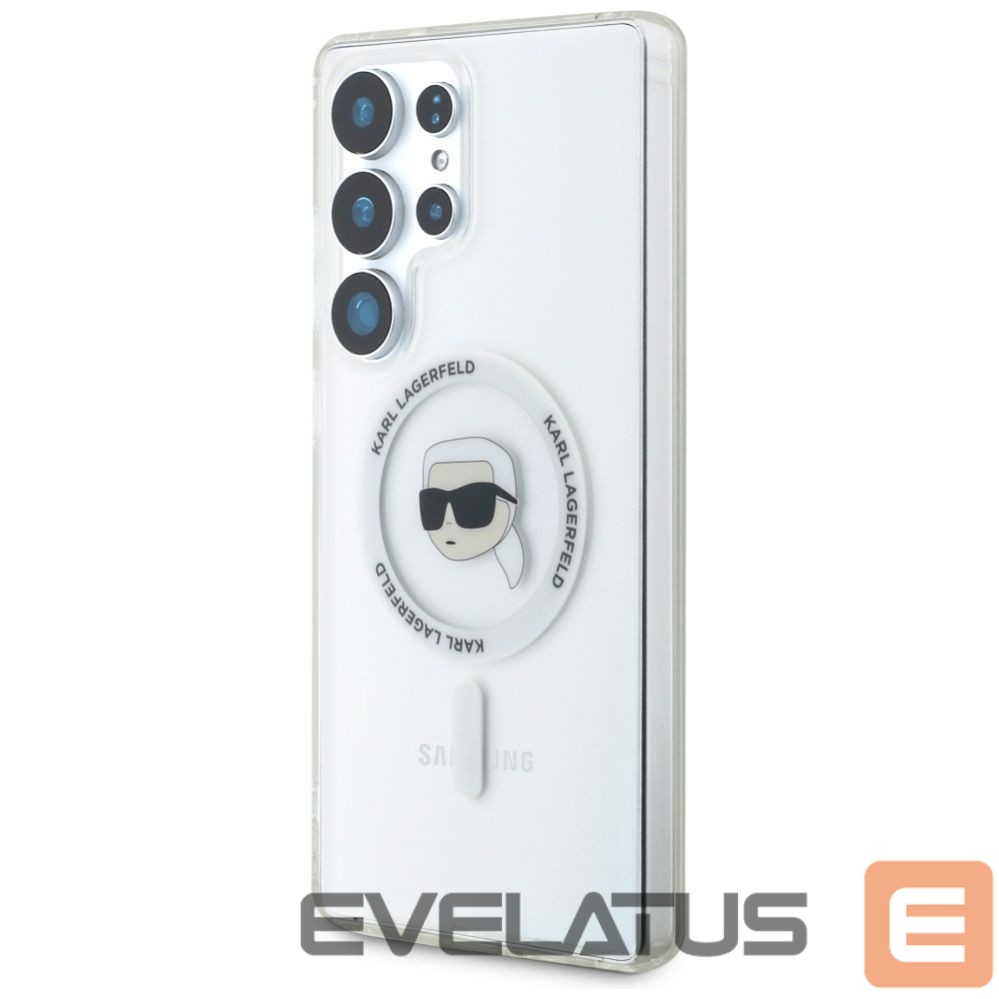 Другие товары Karl Lagerfeld Case Karl Lagerfeld Button Karl Head Printed Logo MagSafe Samsung Galaxy S25 Ultra white