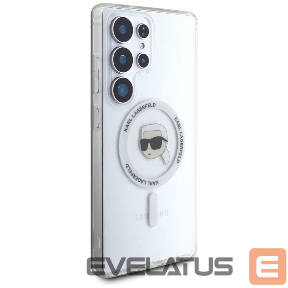 Другие товары Karl Lagerfeld Case Karl Lagerfeld Button Karl Head Printed Logo MagSafe Samsung Galaxy S25 Ultra white
