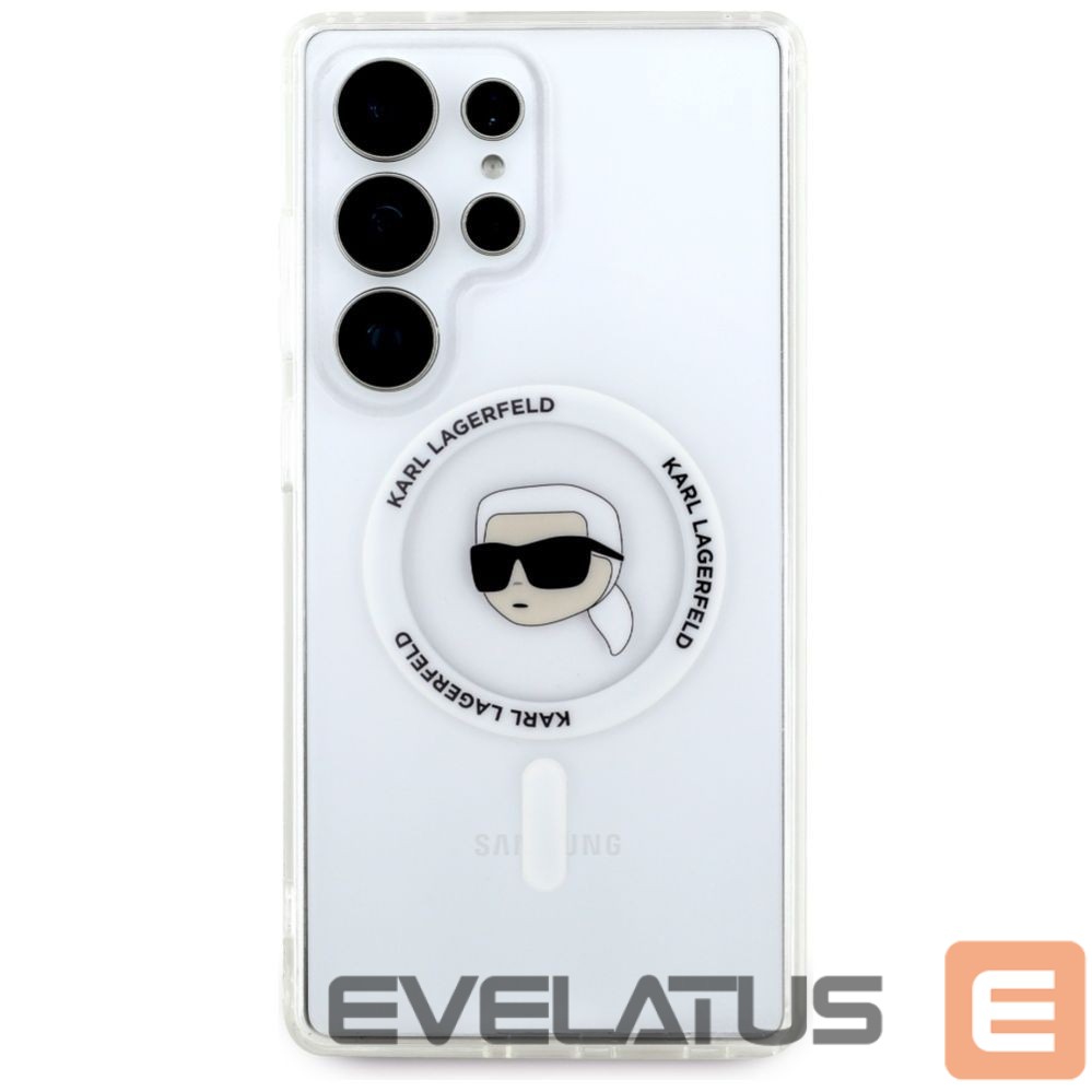 Другие товары Karl Lagerfeld Case Karl Lagerfeld Button Karl Head Printed Logo MagSafe Samsung Galaxy S25 Ultra white