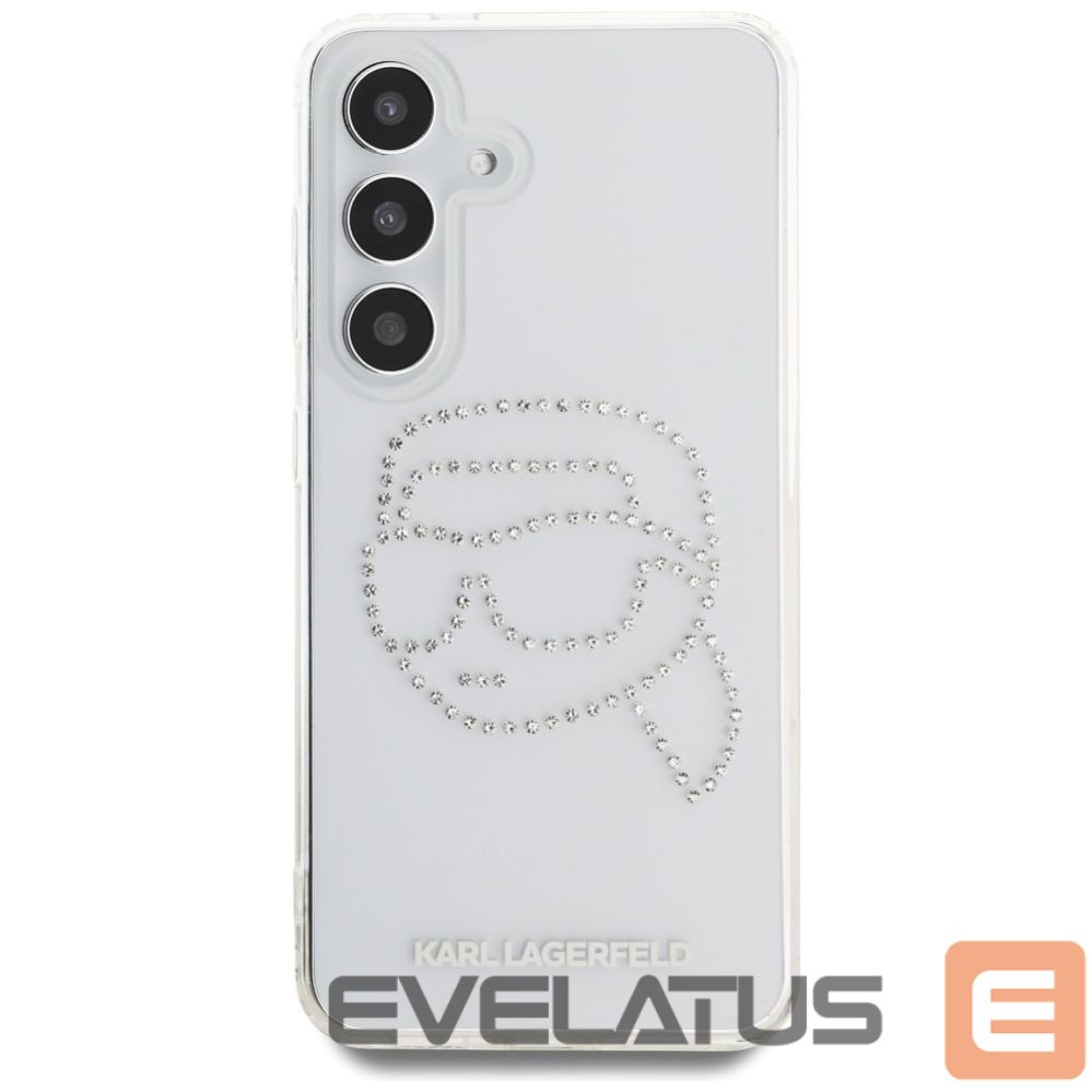 Другие товары Karl Lagerfeld Case Karl Lagerfeld Rhinestones Karl Head Logo Samsung Galaxy S25 transparent