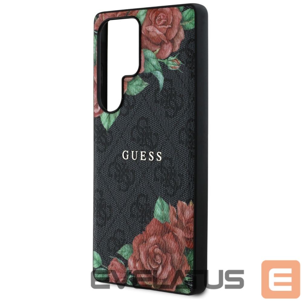 Другие товары Guess Guess Leather 4G Flowers Print Metal Classic Logo MagSafe Case for Samsung Galaxy S25 Ultra - Black