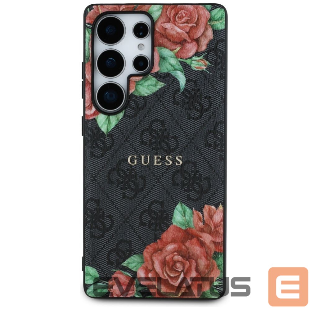 Другие товары Guess Guess Leather 4G Flowers Print Metal Classic Logo MagSafe Case for Samsung Galaxy S25 Ultra - Black