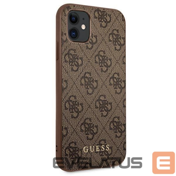 Другие товары Guess Guess 4G Metal Gold Logo Case for iPhone 11 / Xr 6.1" - Brown