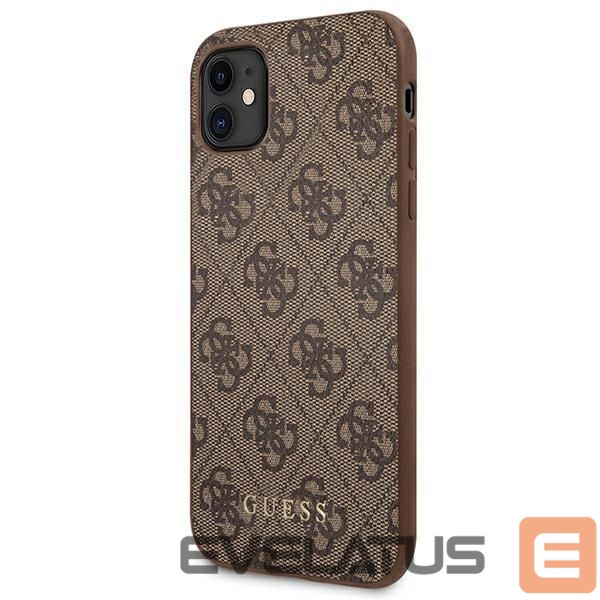 Другие товары Guess Guess 4G Metal Gold Logo Case for iPhone 11 / Xr 6.1" - Brown