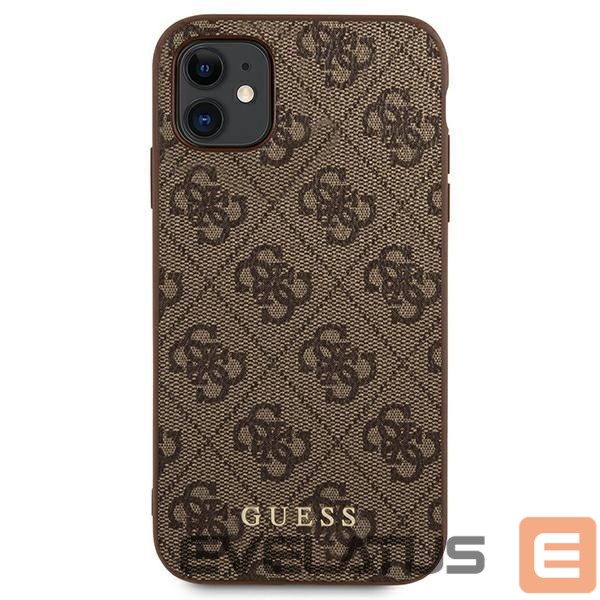 Другие товары Guess Guess 4G Metal Gold Logo Case for iPhone 11 / Xr 6.1" - Brown