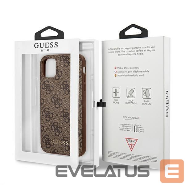 Другие товары Guess Guess 4G Metal Gold Logo Case for iPhone 11 / Xr 6.1" - Brown