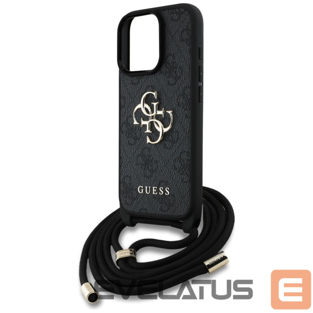 Другие товары Guess Guess 4G Big Logo Cord Stap Crossbody Case for iPhone 16 Pro Black
