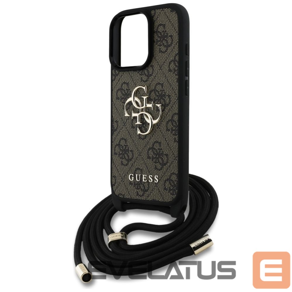 Другие товары Guess Guess 4G Big Logo Cord Stap Crossbody Case for iPhone 16 Pro Max Brown