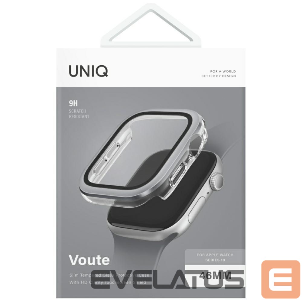 Другие товары UNIQ Uniq Voute tempered glass case for Apple Watch 10 46 mm - silver