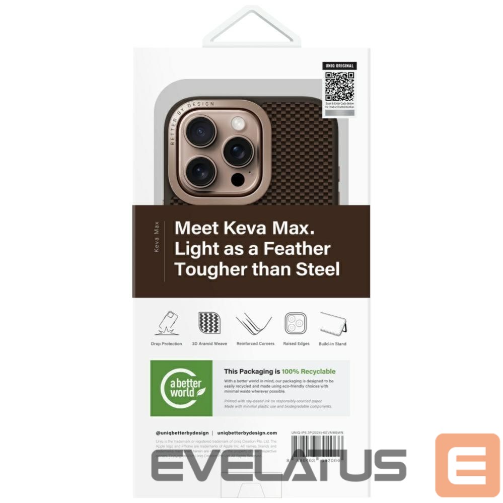 Другие товары UNIQ Uniq Keva Max Magclick Charging Camera Stand Case for iPhone 16 Pro - Brown