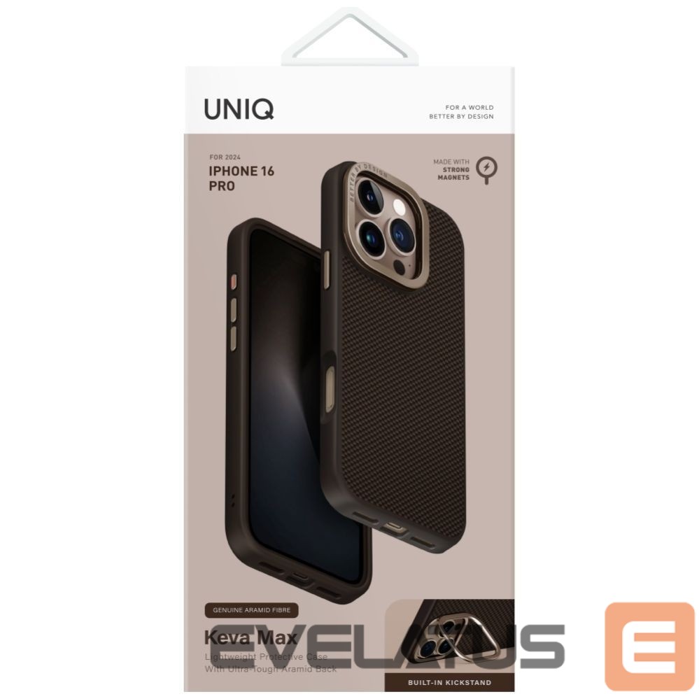 Другие товары UNIQ Uniq Keva Max Magclick Charging Camera Stand Case for iPhone 16 Pro - Brown