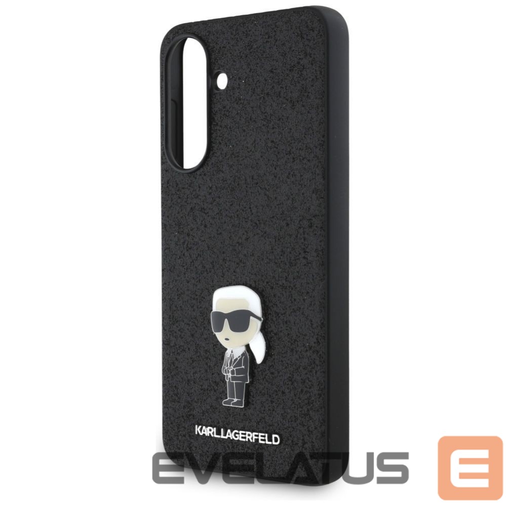 Другие товары Karl Lagerfeld Karl Lagerfeld Fixed Glitter Ikonik Logo Metal Pin Case for Samsung Galaxy A56 - Black