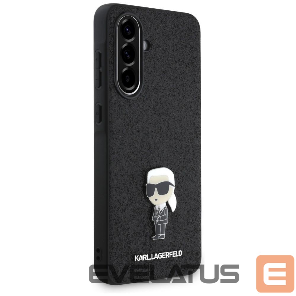 Другие товары Karl Lagerfeld Karl Lagerfeld Fixed Glitter Ikonik Logo Metal Pin Case for Samsung Galaxy A56 - Black