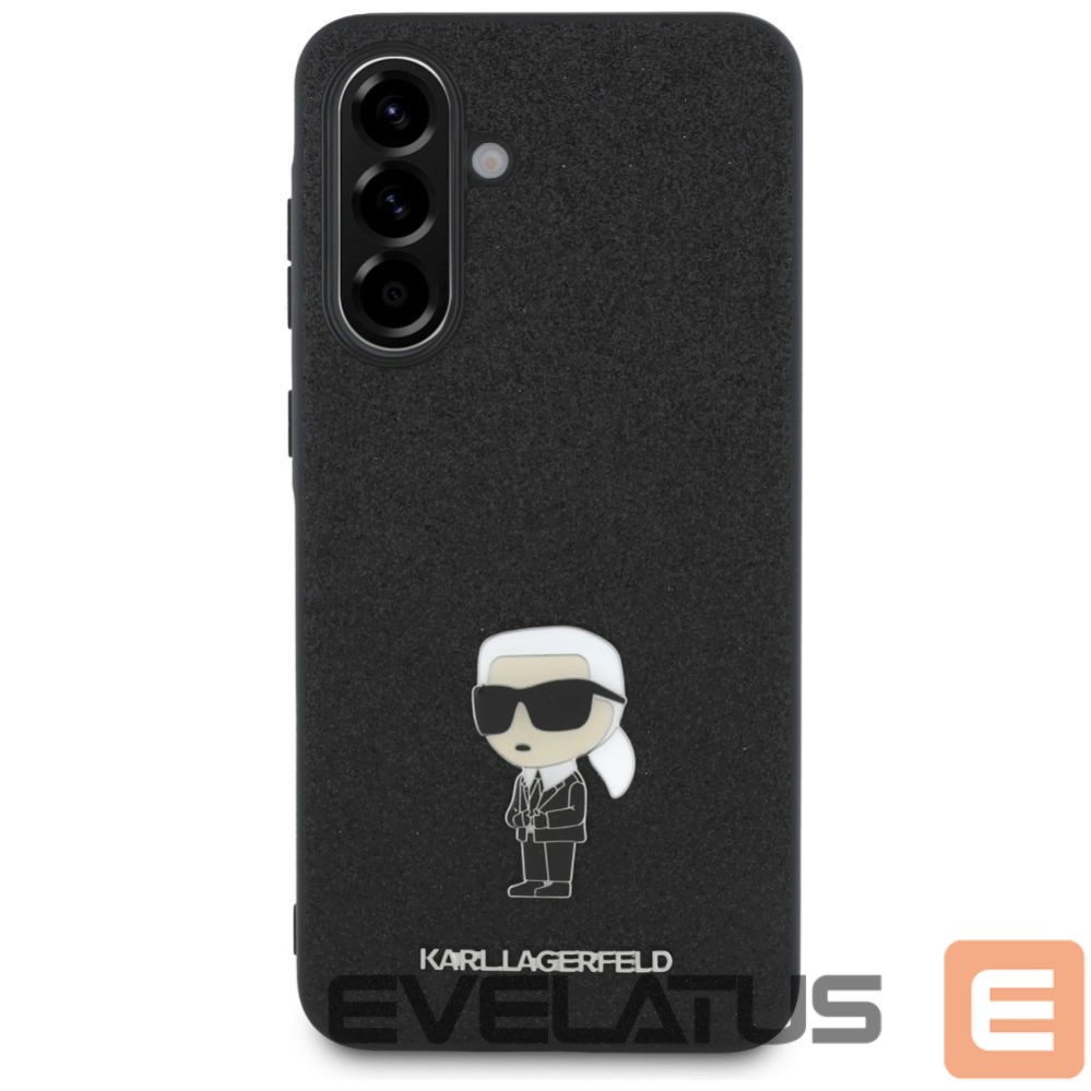 Другие товары Karl Lagerfeld Karl Lagerfeld Fixed Glitter Ikonik Logo Metal Pin Case for Samsung Galaxy A56 - Black