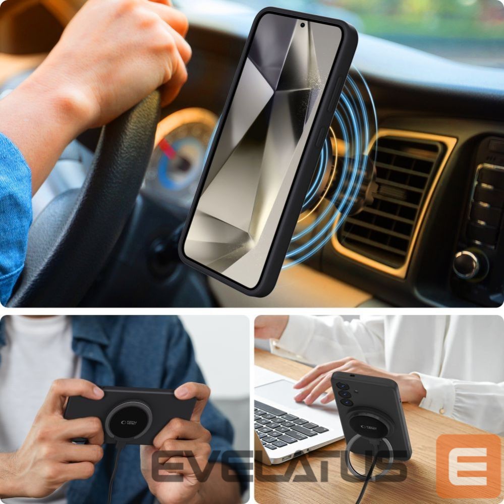 Другие товары Tech-Protect Tech-Protect Liquid Silicone MagSafe case for Samsung Galaxy S25 Edge - black