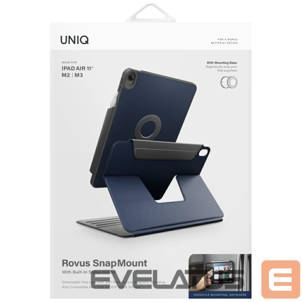 Другие товары UNIQ Uniq Rovus Snapmount Magnetic 360 Rotating Detachable case for iPad Air 11" 2024 / 2025 / iPad Air 10.9" 2020 / 2022 - navy blue