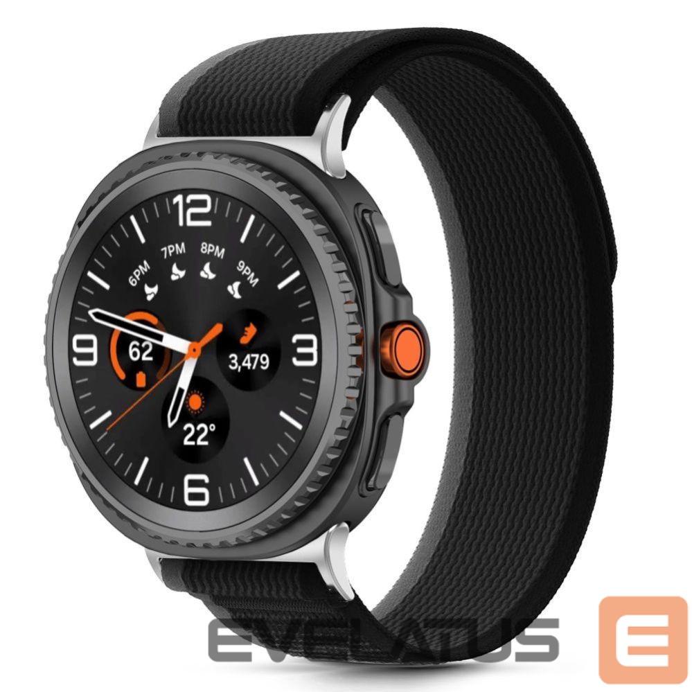 Другие товары Tech-Protect Tech-Protect Nylon Stripe Strap for Samsung Galaxy Watch 40/44/46 mm - Black and Orange