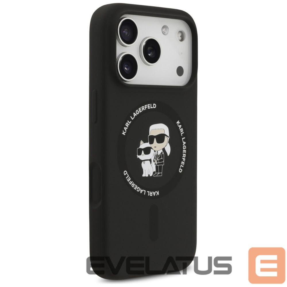 Другие товары Karl Lagerfeld Karl Lagerfeld Silicone Karl&Choupette Ring MagSafe Case for iPhone 17 Pro - Black