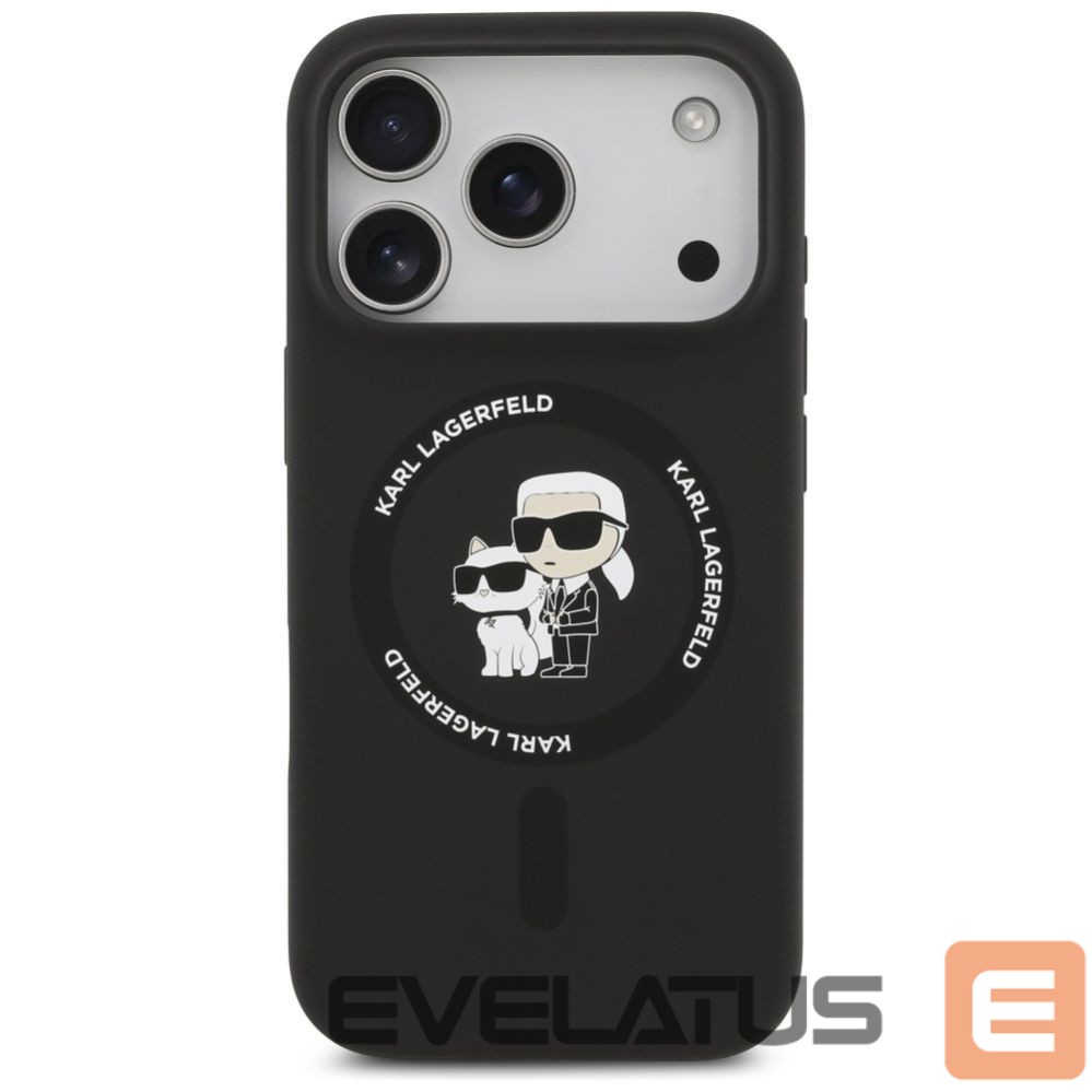 Другие товары Karl Lagerfeld Karl Lagerfeld Silicone Karl&Choupette Ring MagSafe Case for iPhone 17 Pro - Black