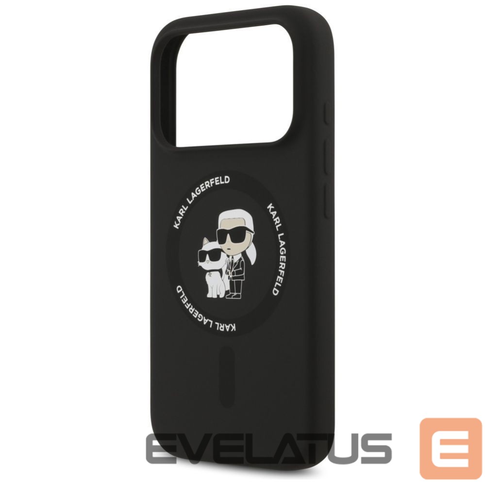 Другие товары Karl Lagerfeld Karl Lagerfeld Silicone Karl&Choupette Ring MagSafe Case for iPhone 17 Pro - Black