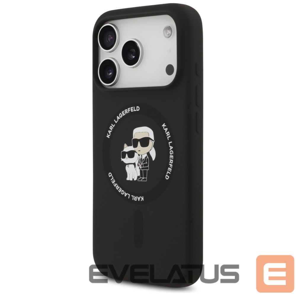 Другие товары Karl Lagerfeld Karl Lagerfeld Silicone Karl&Choupette Ring MagSafe Case for iPhone 17 Pro - Black