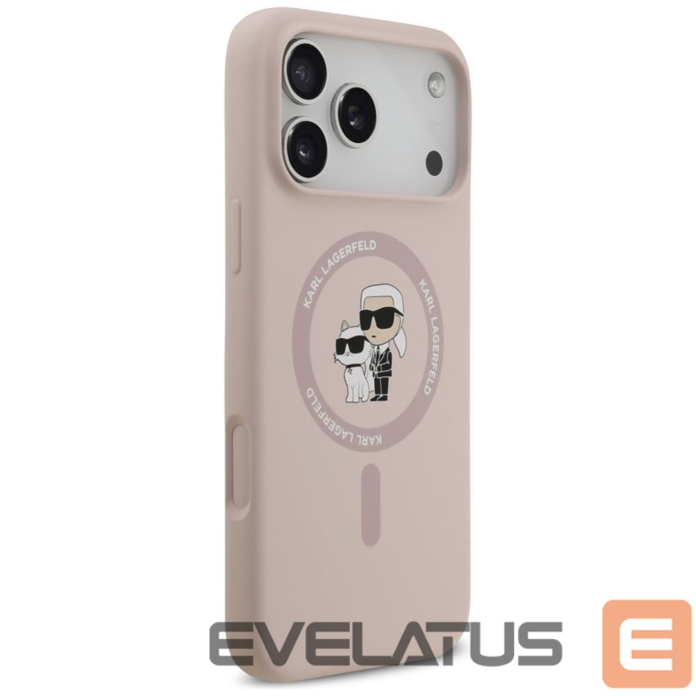 Другие товары Karl Lagerfeld Karl Lagerfeld Silicone Karl&Choupette Ring MagSafe Case for iPhone 17 Pro Max - Pink
