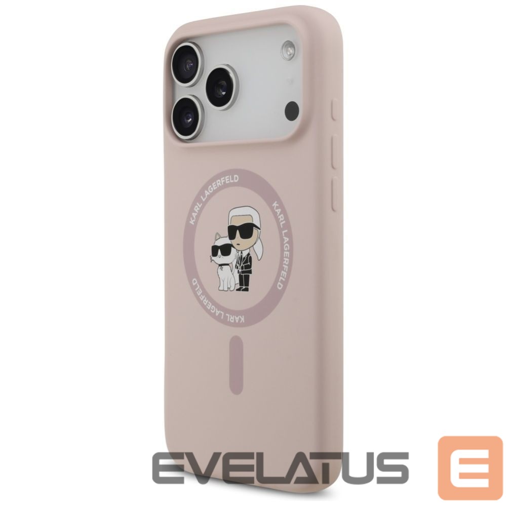 Другие товары Karl Lagerfeld Karl Lagerfeld Silicone Karl&Choupette Ring MagSafe Case for iPhone 17 Pro Max - Pink