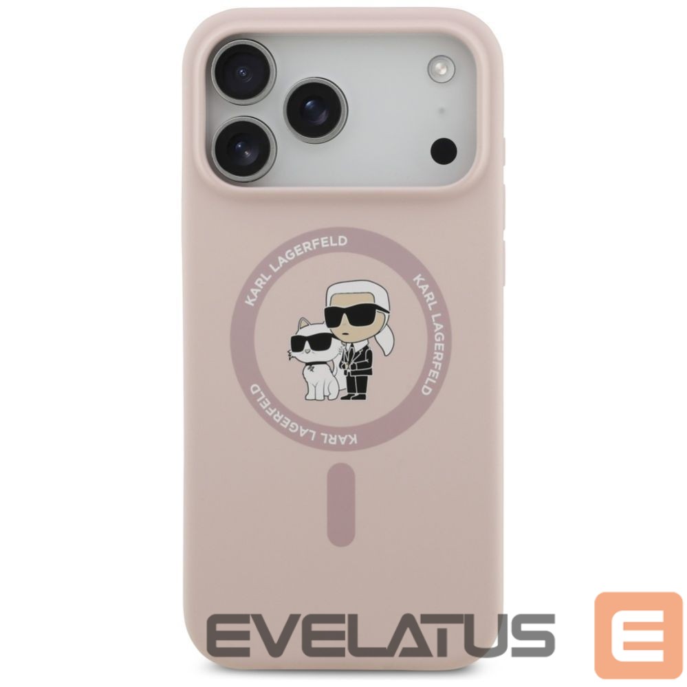 Другие товары Karl Lagerfeld Karl Lagerfeld Silicone Karl&Choupette Ring MagSafe Case for iPhone 17 Pro Max - Pink