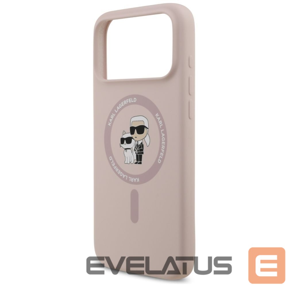 Другие товары Karl Lagerfeld Karl Lagerfeld Silicone Karl&Choupette Ring MagSafe Case for iPhone 17 Pro Max - Pink