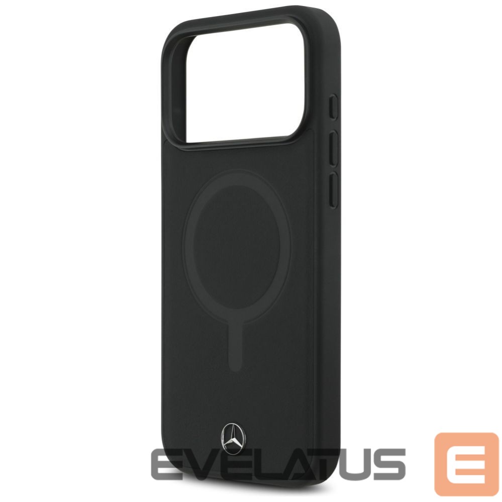 Другие товары Mercedes-Benz Mercedes Plain Smooth Leather MagSafe Case for iPhone 17 Pro Max - Black