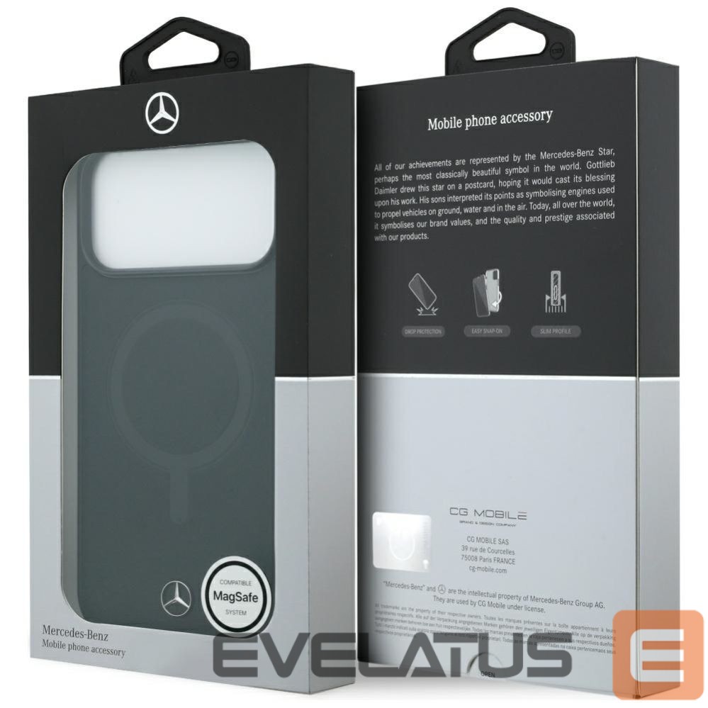 Другие товары Mercedes-Benz Mercedes Plain Smooth Leather MagSafe Case for iPhone 17 Pro Max - Black
