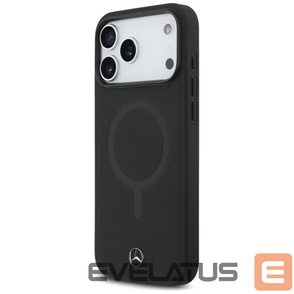 Другие товары Mercedes-Benz Mercedes Plain Smooth Leather MagSafe Case for iPhone 17 Pro Max - Black