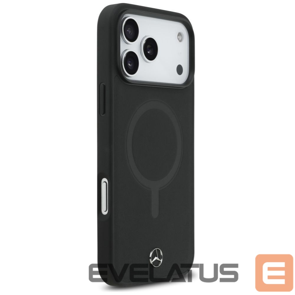 Другие товары Mercedes-Benz Mercedes Plain Smooth Leather MagSafe Case for iPhone 17 Pro Max - Black