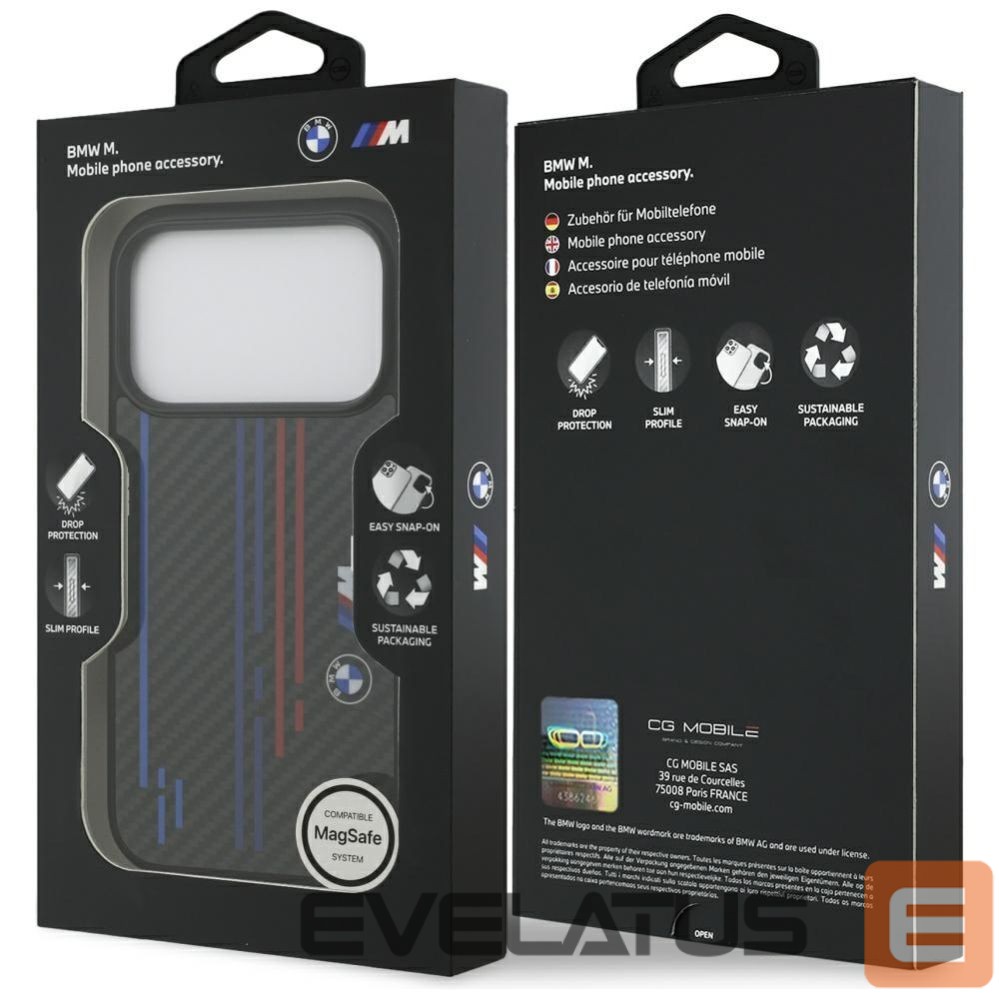 Другие товары BMW BMW M Kevlar Lines & Logo MagSafe Case for iPhone 17 Pro - Black