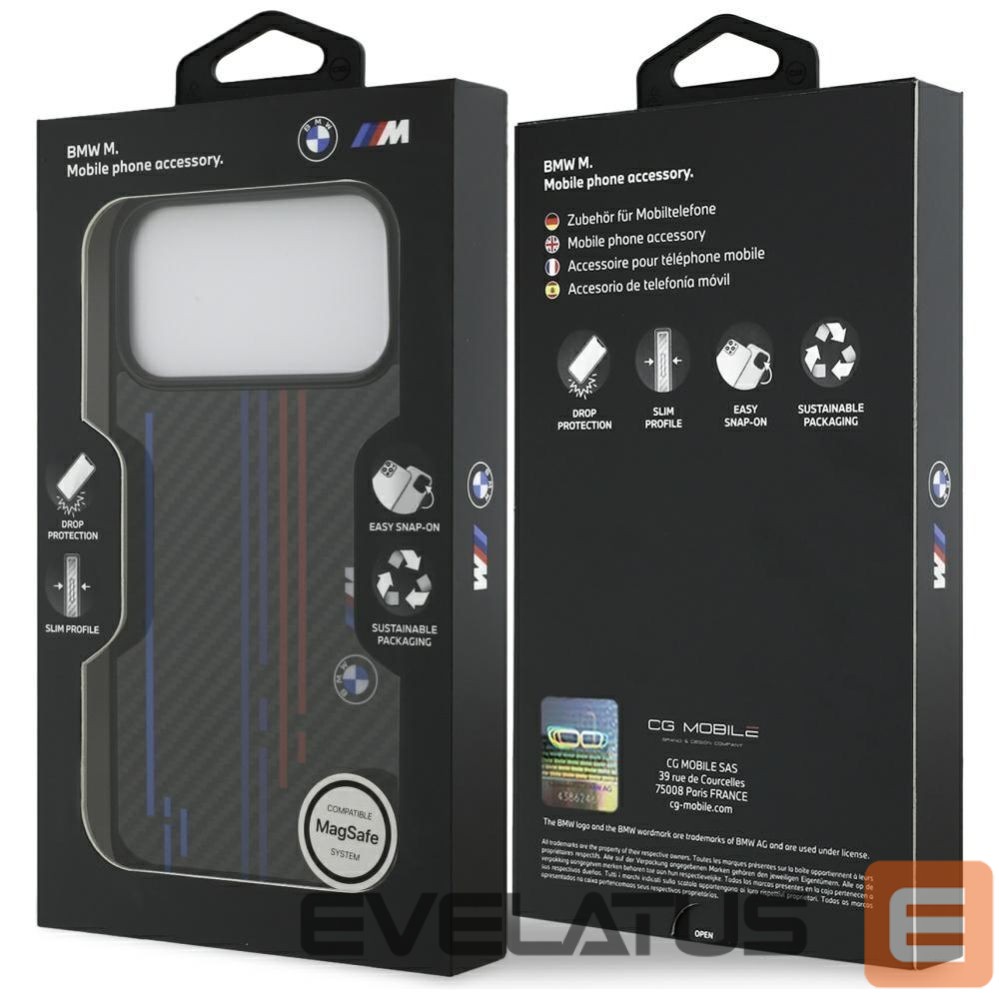 Другие товары BMW BMW M Kevlar Lines & Logo MagSafe Case for iPhone 17 Pro Max - Black