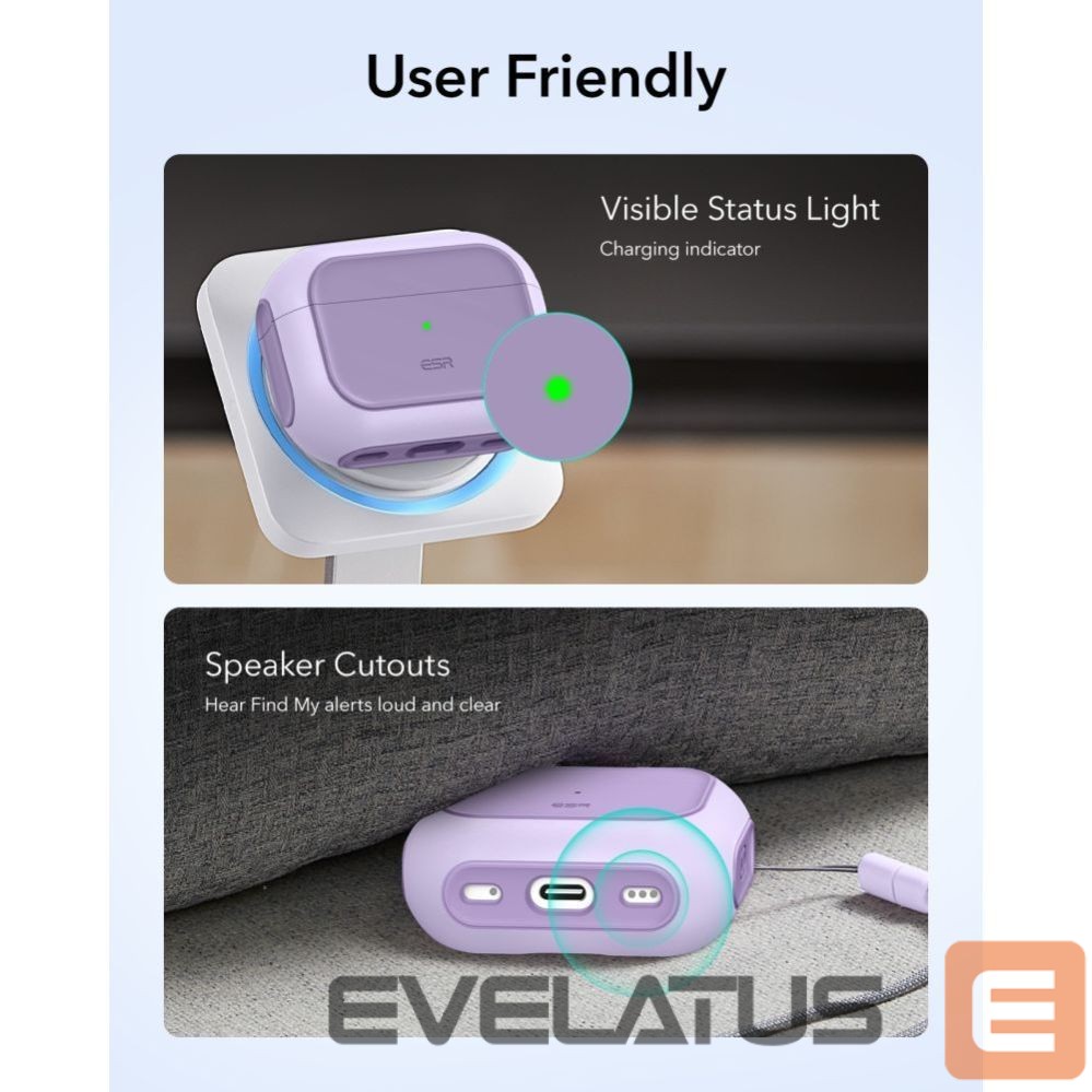 Другие товары ESR ESR Orbit Halolock MagSafe case for AirPods Pro - purple