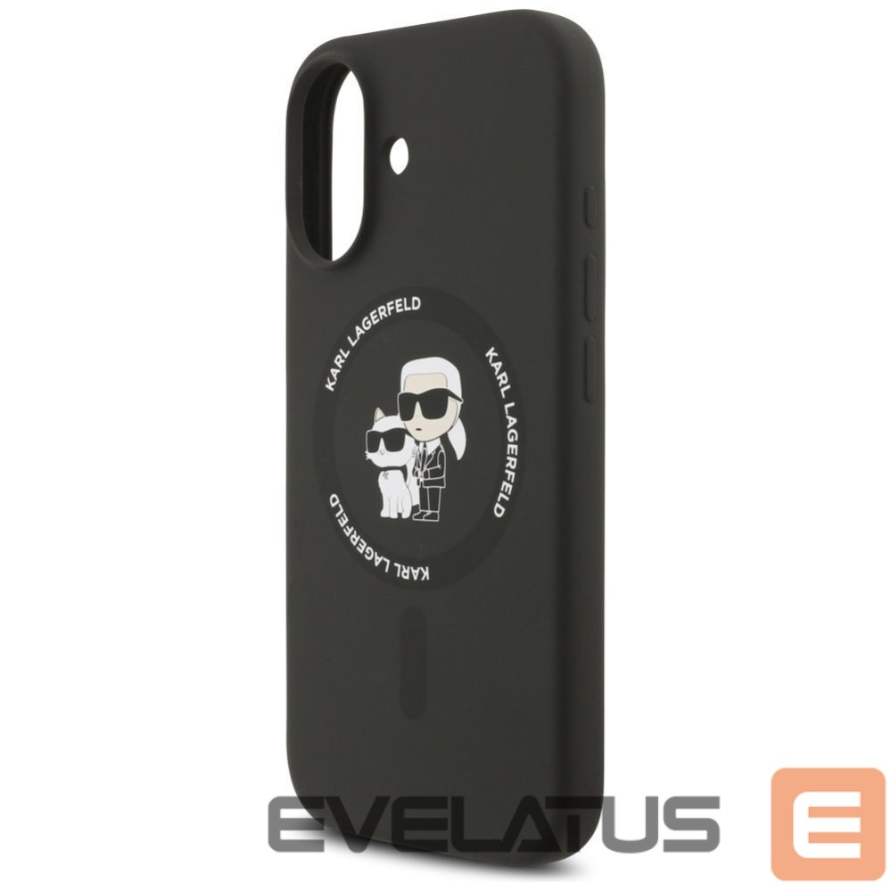 Другие товары Karl Lagerfeld Karl Lagerfeld Silicone Karl&Choupette Ring MagSafe Case for iPhone 17 - Black