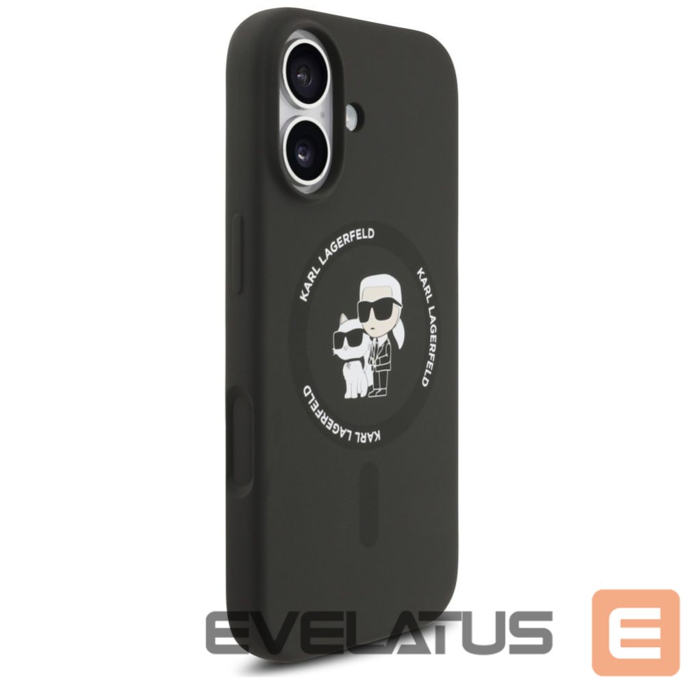 Другие товары Karl Lagerfeld Karl Lagerfeld Silicone Karl&Choupette Ring MagSafe Case for iPhone 17 - Black