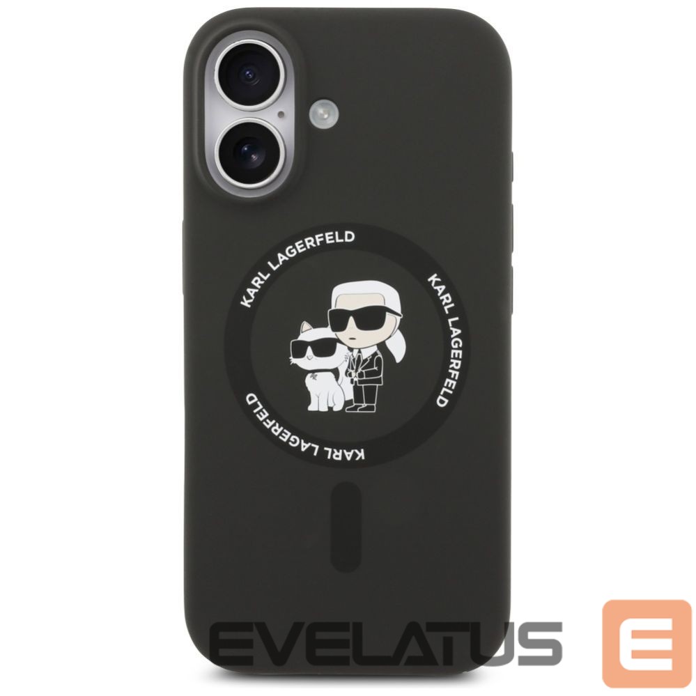 Другие товары Karl Lagerfeld Karl Lagerfeld Silicone Karl&Choupette Ring MagSafe Case for iPhone 17 - Black
