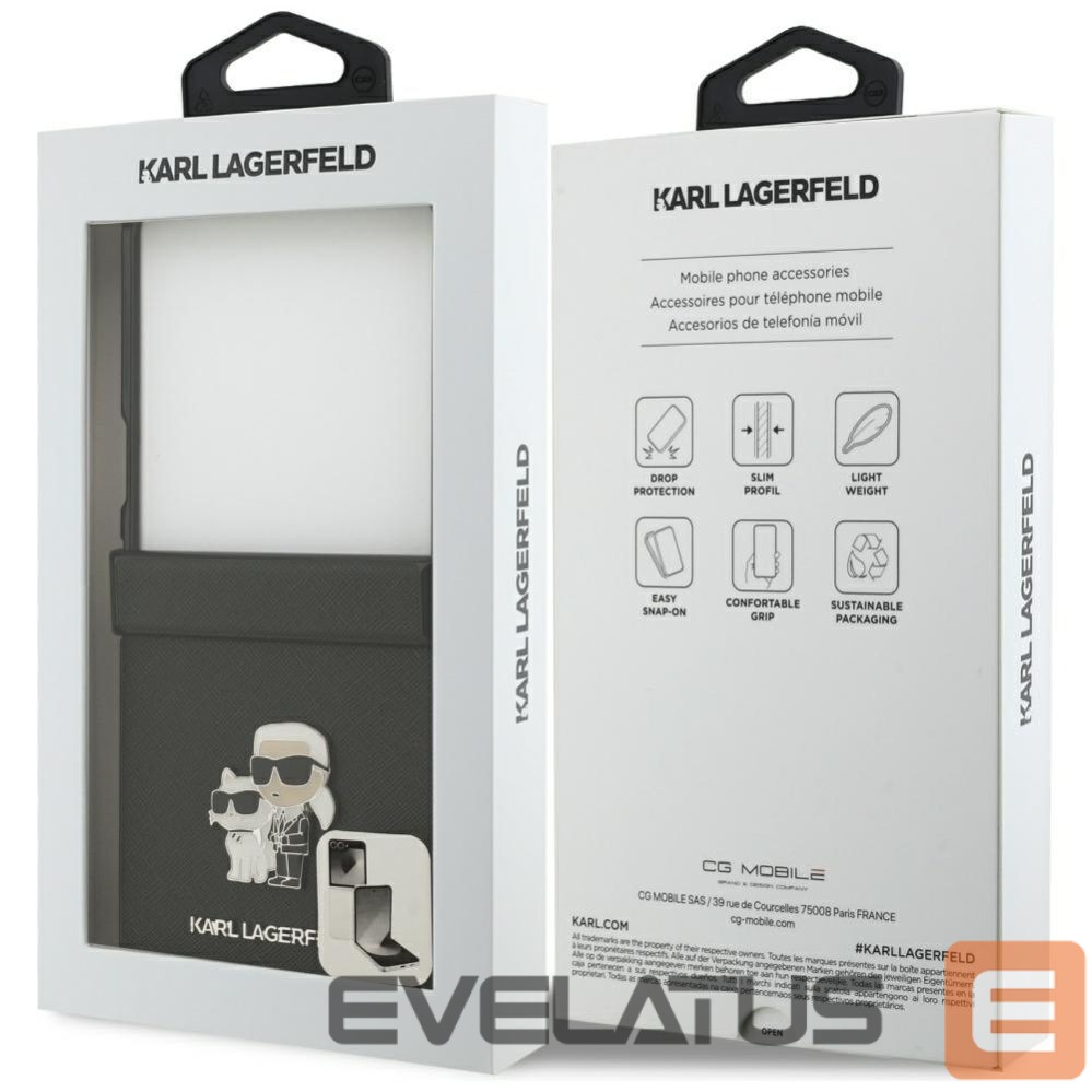 Другие товары Karl Lagerfeld Karl Lagerfeld Saffiano Karl&Choupette Pin Case for Samsung Galaxy Z Flip 7 - Black