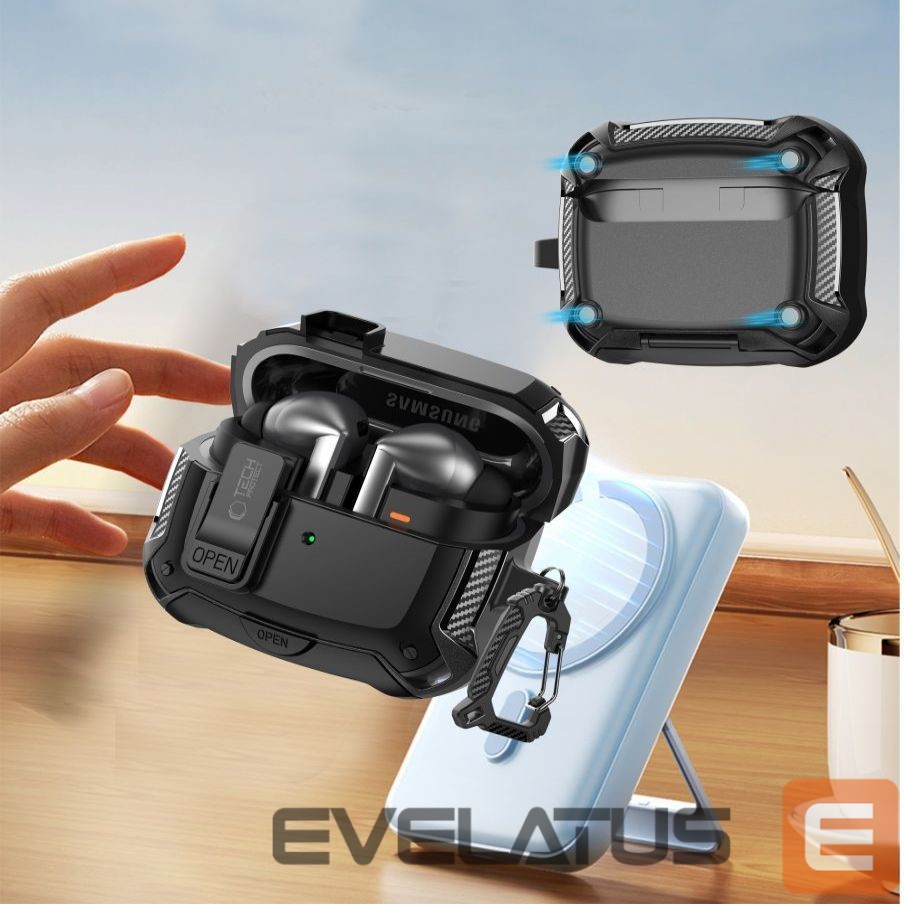 Другие товары Tech-Protect Tech-Protect Silicone Hook Case for Samsung Galaxy Buds 3 / 3 FE / 3 Pro - Black