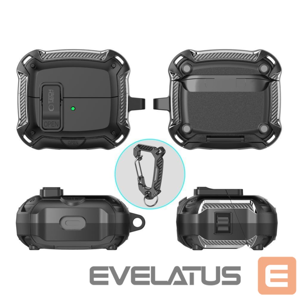 Другие товары Tech-Protect Tech-Protect Silicone Hook Case for Samsung Galaxy Buds 3 / 3 FE / 3 Pro - Black