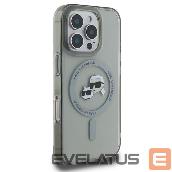 Другие товары Karl Lagerfeld Karl Lagerfeld IML Metal Karl&Choupette Head MagSafe Case for iPhone 16 Pro - Black